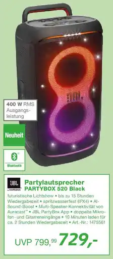 EP JBL Partylautsprecher PARTYBOX 520 Black Angebot
