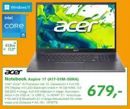 EP acer Notebook Aspire 17 (A17-51M-58HA) Angebot