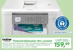 EP brother Tintenstrahldrucker MFC-J4335DW Angebot