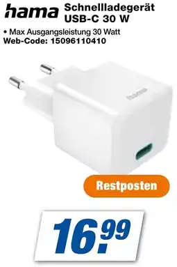 expert Techno Land hama Schnellladegerät USB-C 30 W Angebot