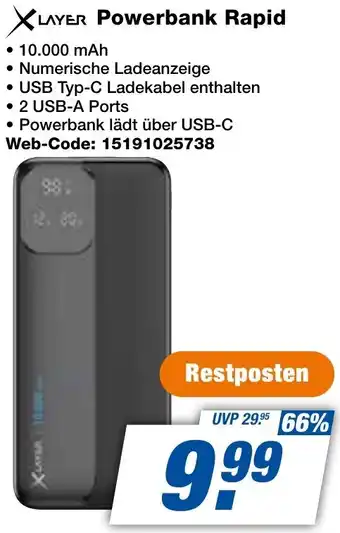expert Techno Land XLAYER Powerbank Rapid Angebot