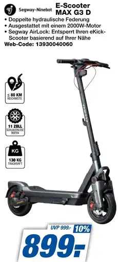 expert Techno Land Segway-Ninebot E-Scooter MAX G3 D Angebot