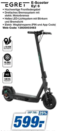 expert Techno Land EGRET E-Scooter Ey! 6 Angebot