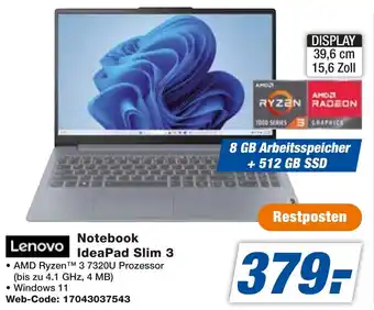 expert Techno Land Lenovo Notebook IdeaPad Slim 3 Angebot