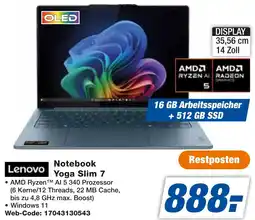 expert Techno Land Lenovo Notebook Yoga Slim 7 Angebot