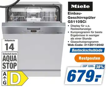 expert Techno Land Miele Einbau Geschirrspüler G5110SCi Angebot