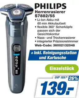 expert Techno Land PHILIPS Herrenrasierer S7882/55 Angebot
