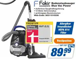 expert Techno Land Fakir Bodenstaubsauger Blue Vac Power Angebot