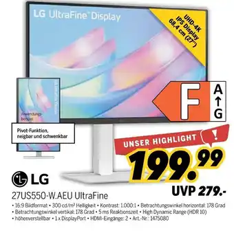 MEDIMAX Lg 27us550-w.aeu ultrafine Angebot