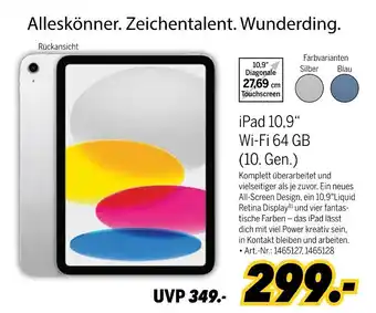 MEDIMAX Ipad 10,9'' wi-fi 64 gb (10. gen.) Angebot