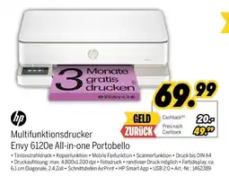 MEDIMAX Hp multifunktionsdrucker envy 6120e all-in-one portobello Angebot