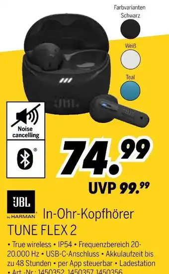 MEDIMAX Jbl in-ohr-kopfhörer tune flex 2 Angebot