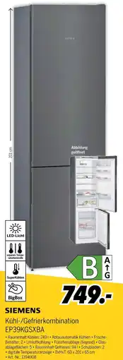 MEDIMAX Siemens kühl-/gefrierkombination ep39kgsxba Angebot
