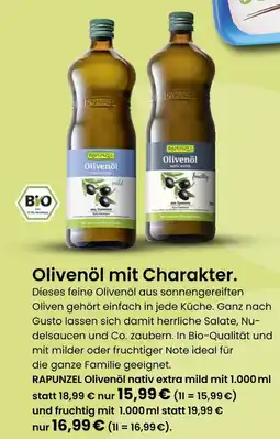 Vitalia Rapunzel olivenöl nativ extra mild Angebot