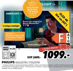 MEDIMAX Philips tv 65oled759 oder 77oled759 Angebot