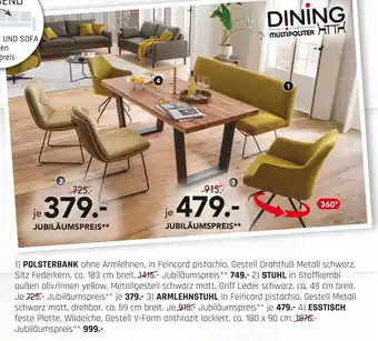Multipolster Polsterbank Angebot