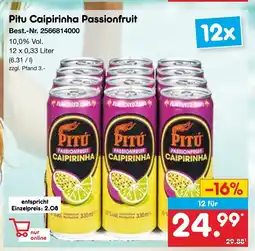 Netto Marken-Discount Pitu caipirinha passionfruit Angebot