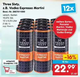 Netto Marken-Discount Three sixty vodka espresso martini Angebot