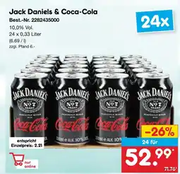 Netto Marken-Discount Jack daniels jack daniels & coca-cola Angebot