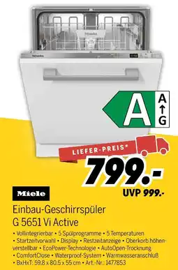 MEDIMAX Miele einbau-geschirrspüler g 5651 vi active Angebot