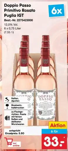 Netto Marken-Discount Doppio passo primitivo rosato puglia igt Angebot