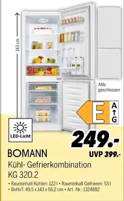 MEDIMAX Bomann kühl-gefrierkombination kg 320.2 Angebot