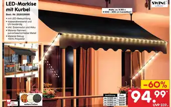 Netto Marken-Discount Swing harmonie led-markise mit kurbel Angebot