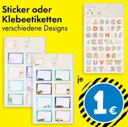 TEDi Sticker oder Klebeetiketten Angebot
