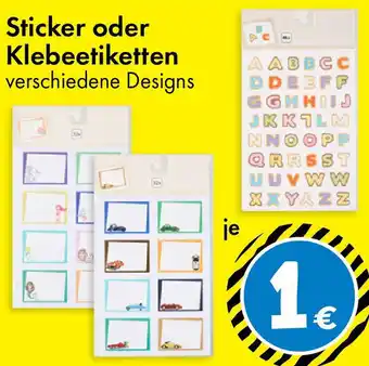 TEDi Sticker oder Klebeetiketten Angebot