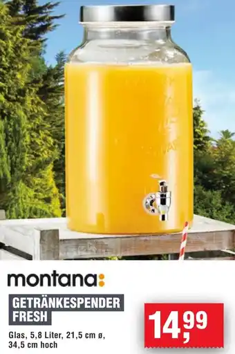Handelshof Montana getränkespender fresh Angebot