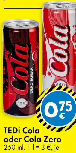 TEDi TEDi Cola oder Cola Zero Angebot