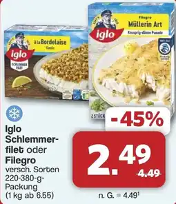 Famila Nord West Iglo Schlemmerfilet oder Filegro Angebot