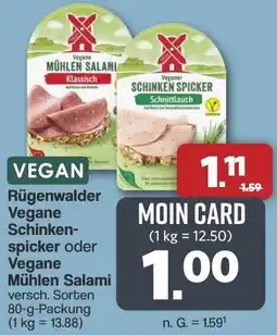 Famila Nord West Rügenwalder Vegane Schinken-spicker oder Vegane Mühlen Salami Angebot