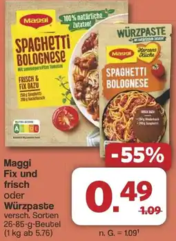 Famila Nord West Maggi Fix und frisch oder Würzpaste Angebot