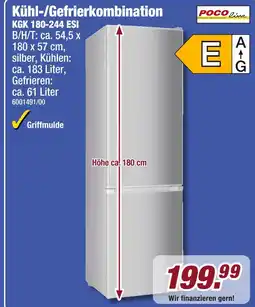 Poco Pocoline kühl-/gefrierkombination kgk 180-244 esi Angebot