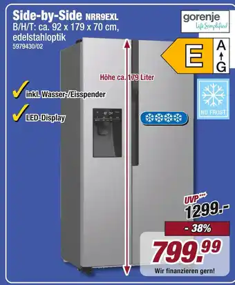 Poco Gorenje side-by-side nrr9exl Angebot