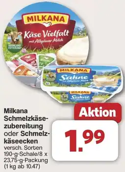 Famila Nord West Milkana Schmelzkäsezubereitung oder Schmelzkäseecken Angebot
