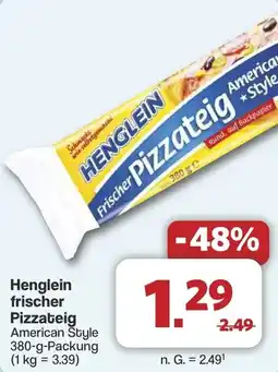 Famila Nord West Henglein frischer Pizzateig Angebot