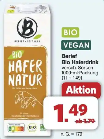Famila Nord West Berief Bio Haferdrink Angebot