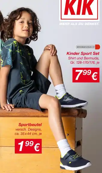 KiK Ergeenomixx kinder sport set oder sportbeutel Angebot
