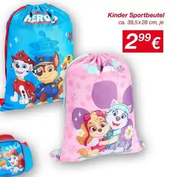 KiK Kinder sportbeutel heroes Angebot