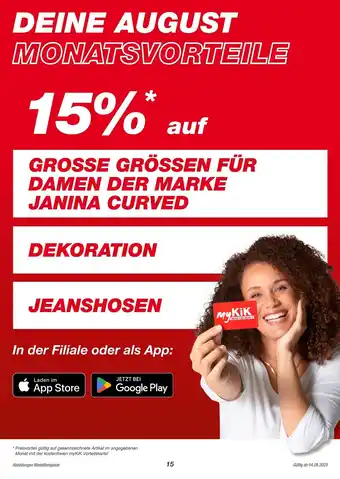 KiK 15 % Angebot