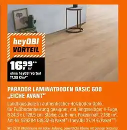 OBI Parador laminatboden basic 600 eiche avant Angebot