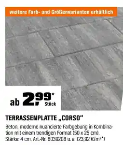OBI Terrassenplatte 'corso' Angebot