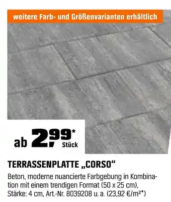 OBI Terrassenplatte 'corso' Angebot