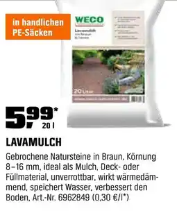 OBI Weco lavamulch Angebot