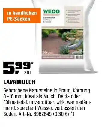 OBI Weco lavamulch Angebot