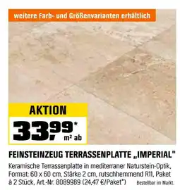 OBI Feinsteinzeug terrassenplatte 'imperial' Angebot