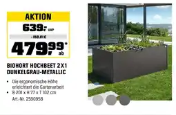 OBI Biohort hochbeet 2x1 dunkelgrau-metallic Angebot