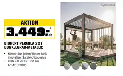 OBI Biohort pergola 3x3 dunkelgrau-metallic Angebot